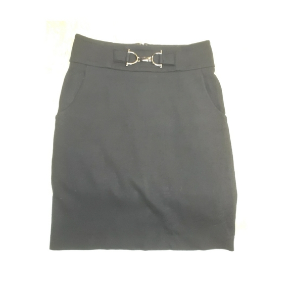 Cache Dresses & Skirts - Cache Contour collection black buckle pencil skirt